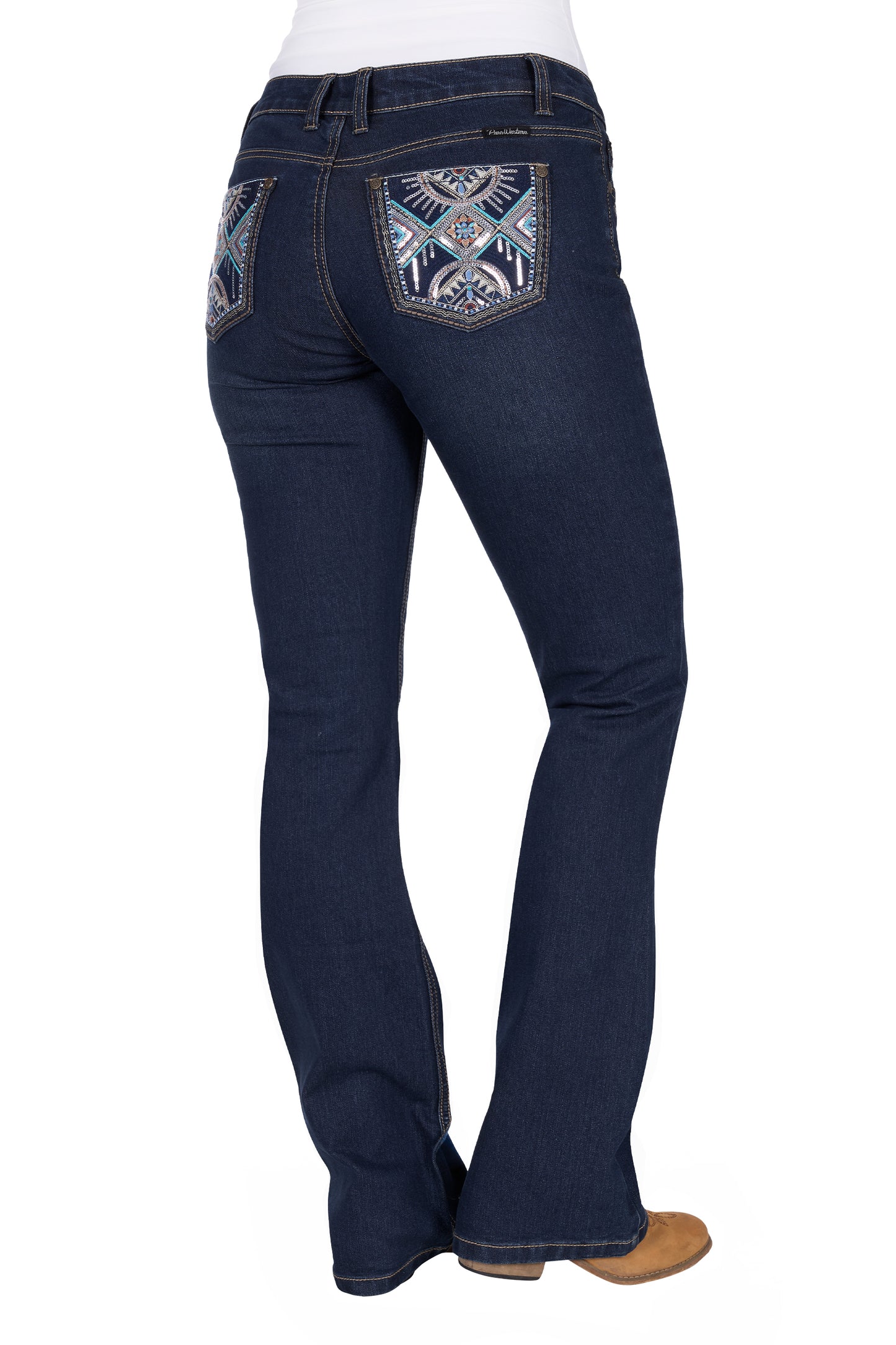 Pure Western Women's Ana Boot Cut Jean 34L - Evening Sky