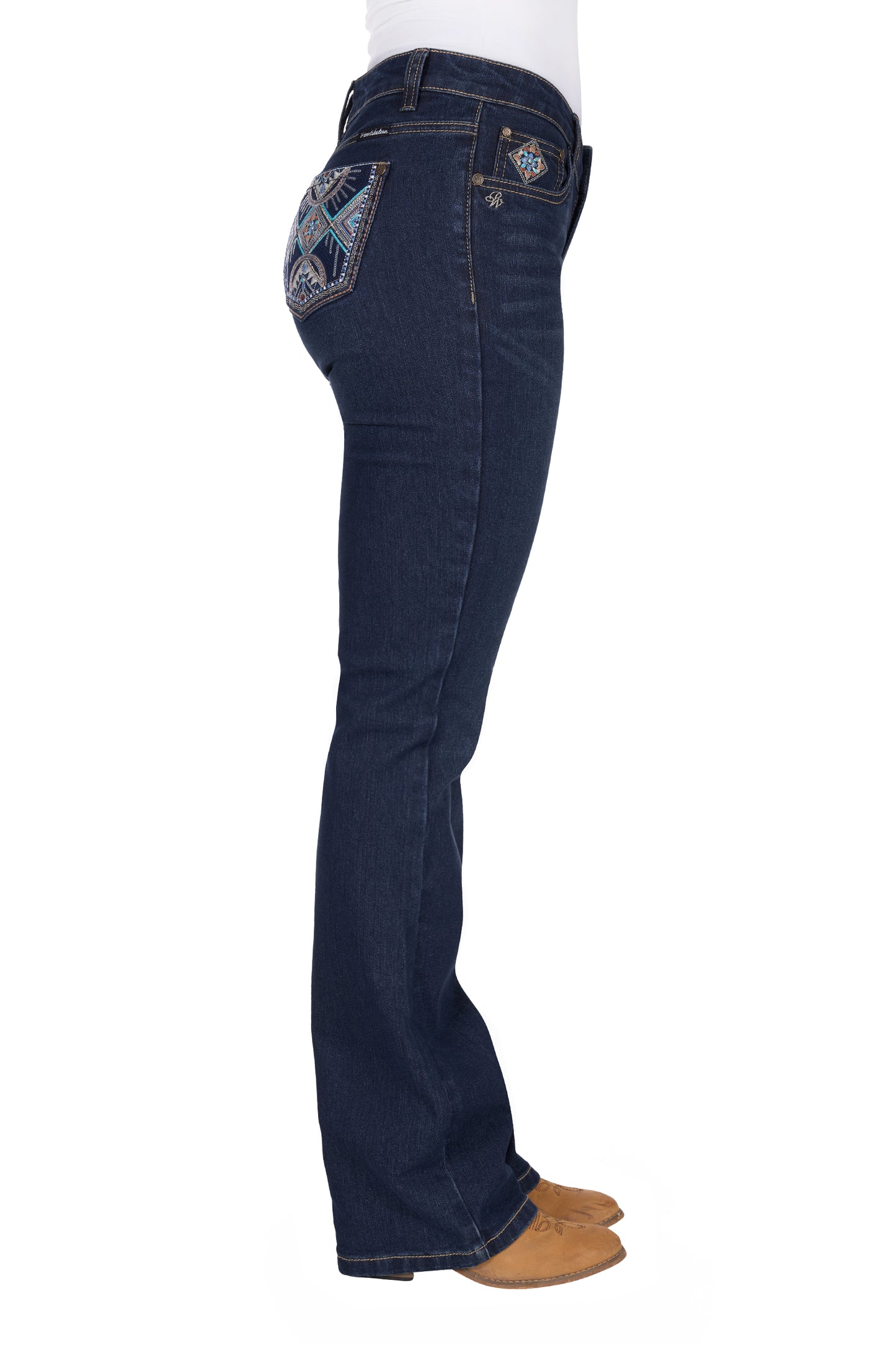 Pure Western Women's Ana Boot Cut Jean 34L - Evening Sky
