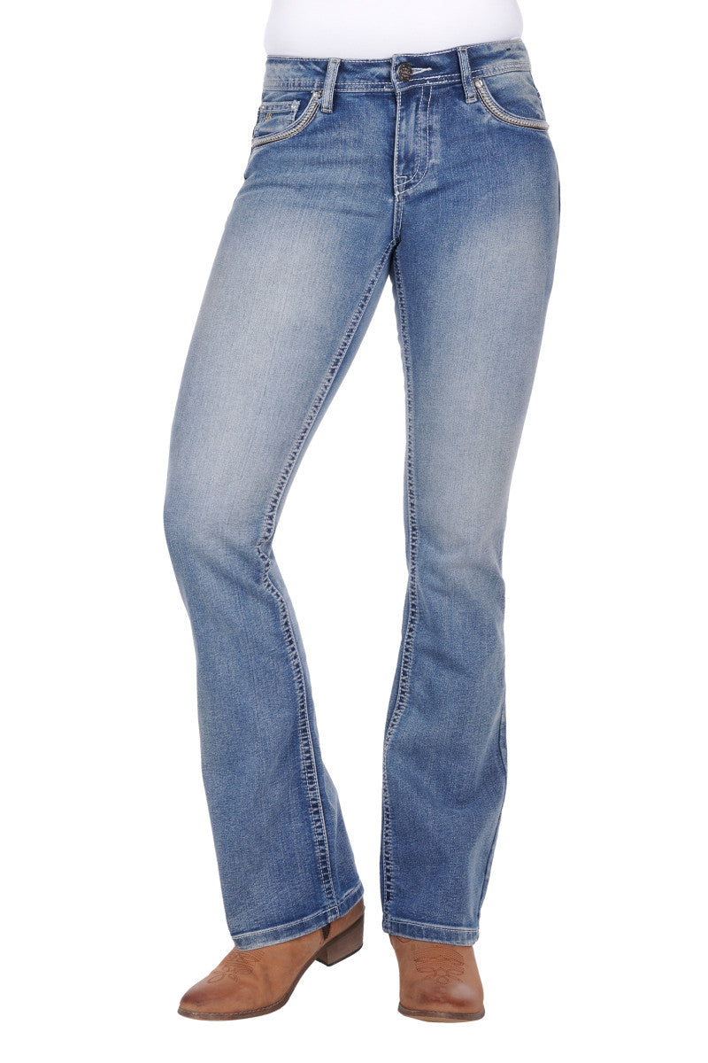 Pure Western Women's Veronica Boot Cut Jean 34Leg