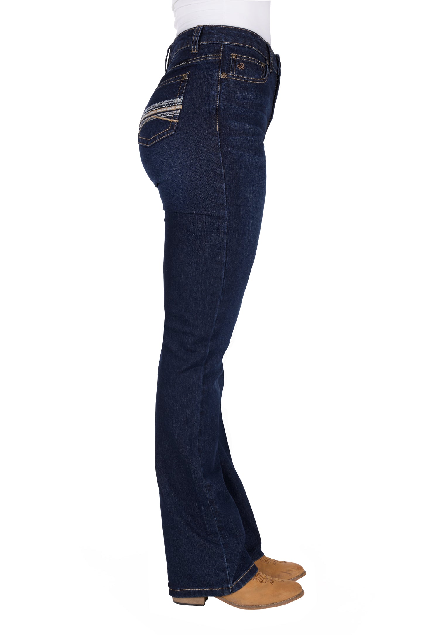 Pure Western Women's Ida Hi Rise Bcut Jean 34L - Midnight