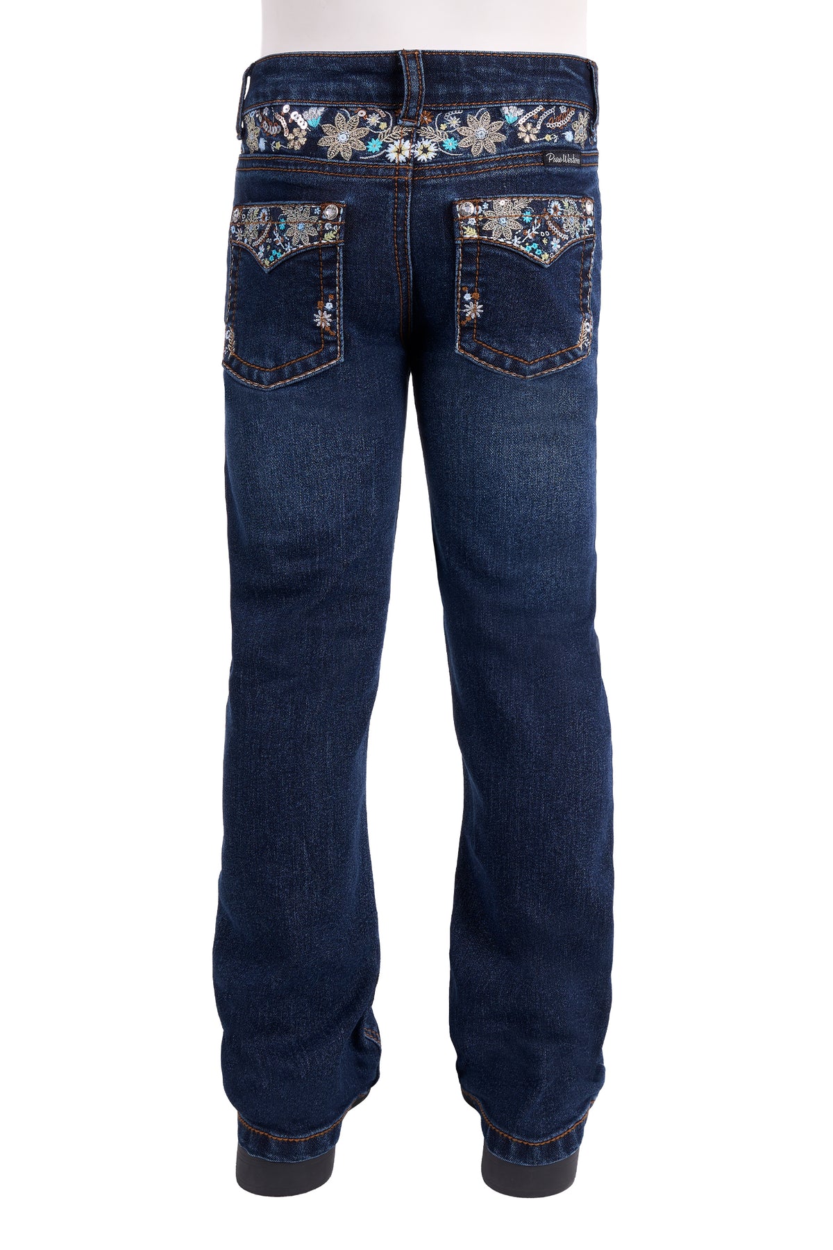 Pure Western Girls' Blossom Boot Cut Jean – Evening Sky