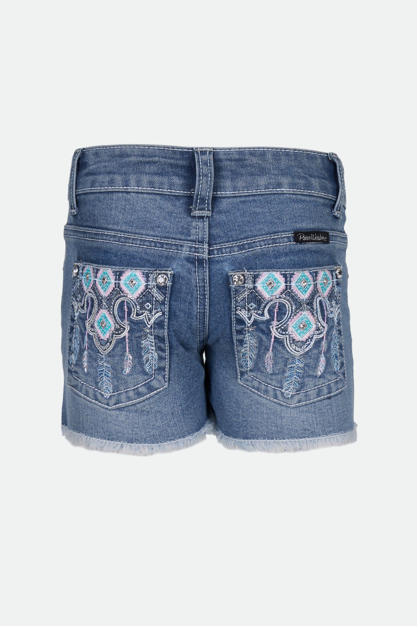 Pure Western Girl's Bailey Short - Retro Blue