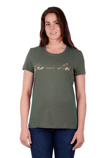THOMAS COOK WOMENS SCRIPT SS TEE