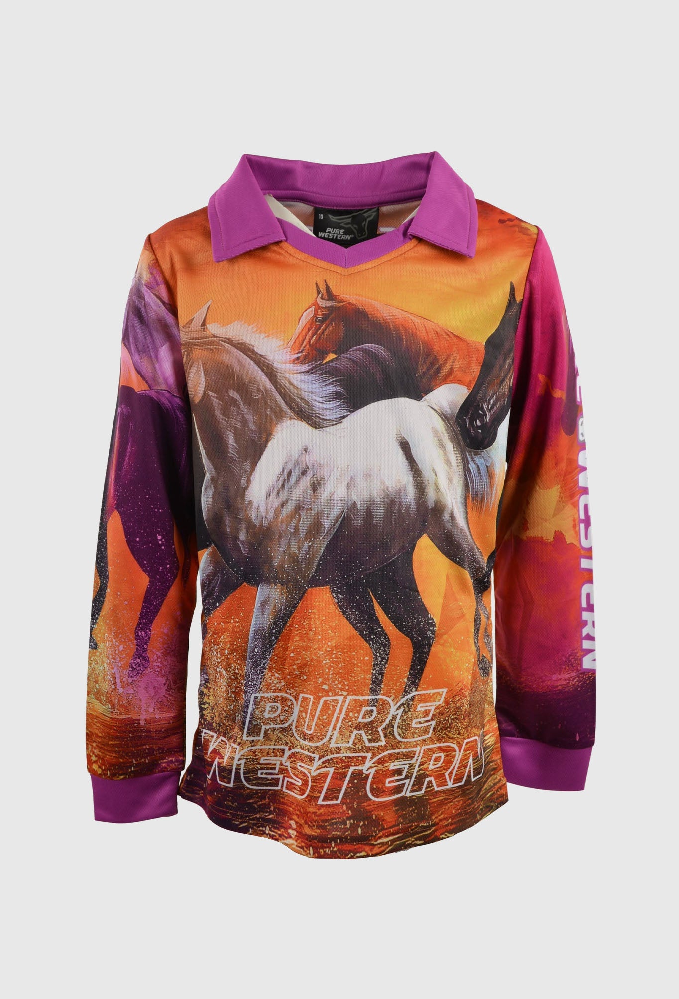 PURE WESTERN GIRLS SUNSET RIDE L/S FISHING SHIRT - SALE