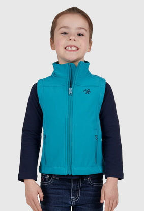 PURE WESTERN GIRLS TRACY SOFT SHELL VEST (AQUA)