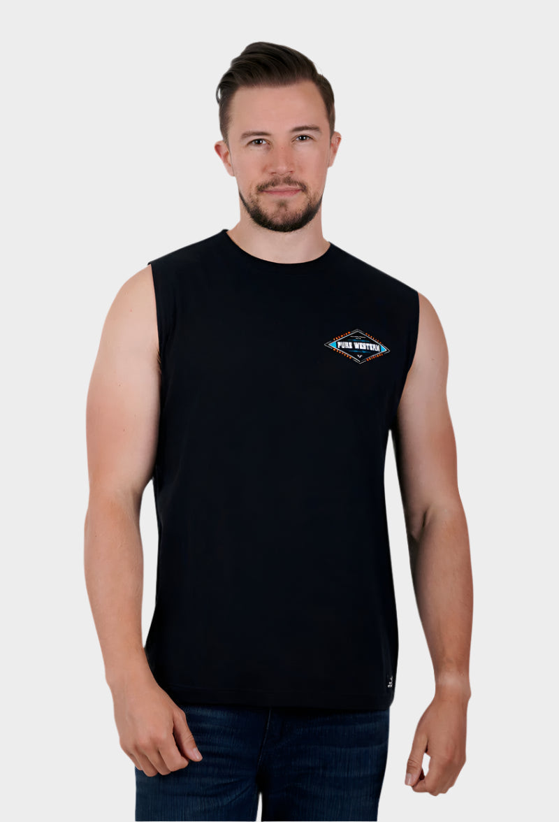 PURE WESTERN MENS DAMIAN MUSCLE TANK