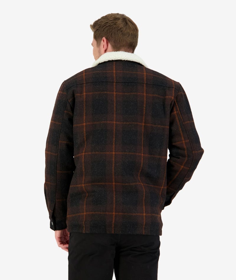 Swanndri Men's Kaituna Sherpa Lined Jacket (Double Brown)
