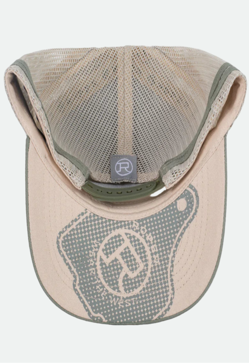 Roper Trucker Cap Cattle Tag Olive Green
