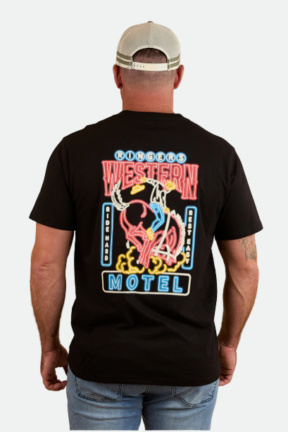 Ringers Western Men's Ride Hard Loose Fit T-Shirt - Black