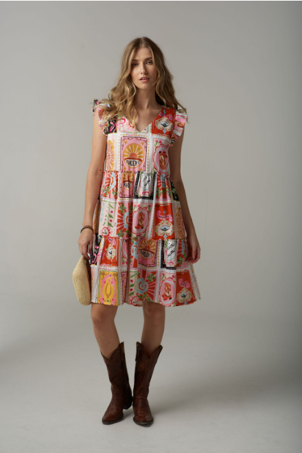 Goondiwindi Cotton Rodeo Print Mini Sundress - Rodeo Print