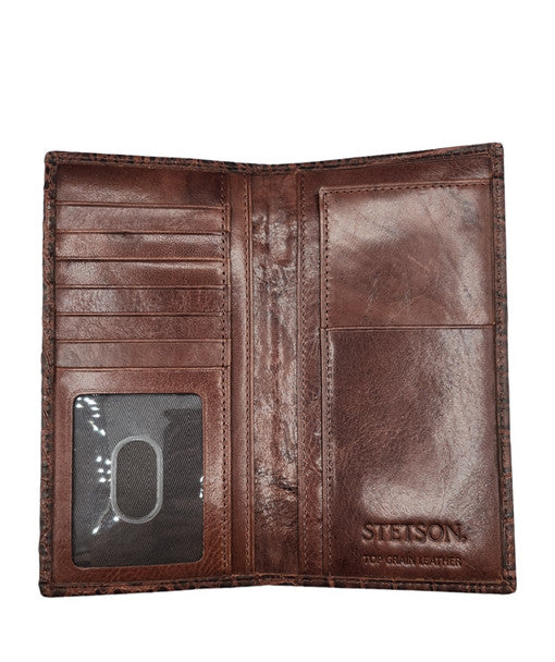 Stetson Cognac Crocodile Checkbook - Accessories Wallet