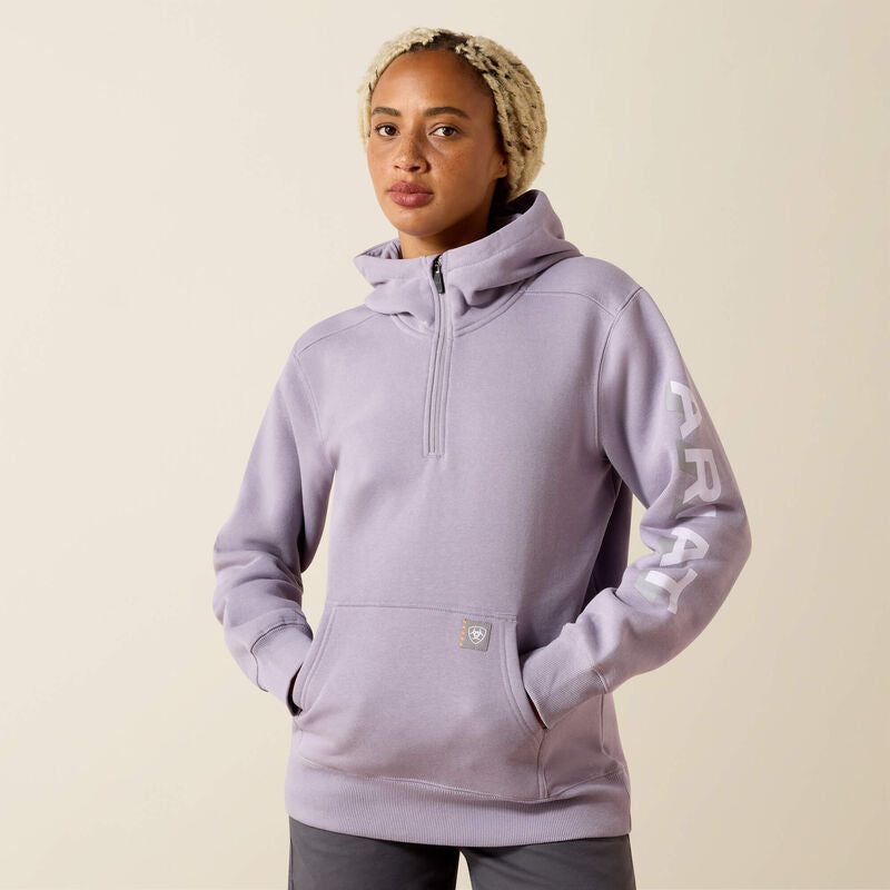 Ariat Ladies Lightweight Logo 1/2 Zip Hoodie