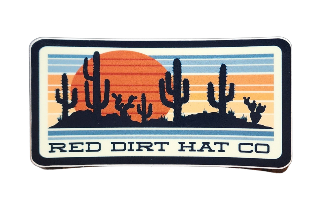 Red Dirt Hat Co. Striped Sunset Sticker