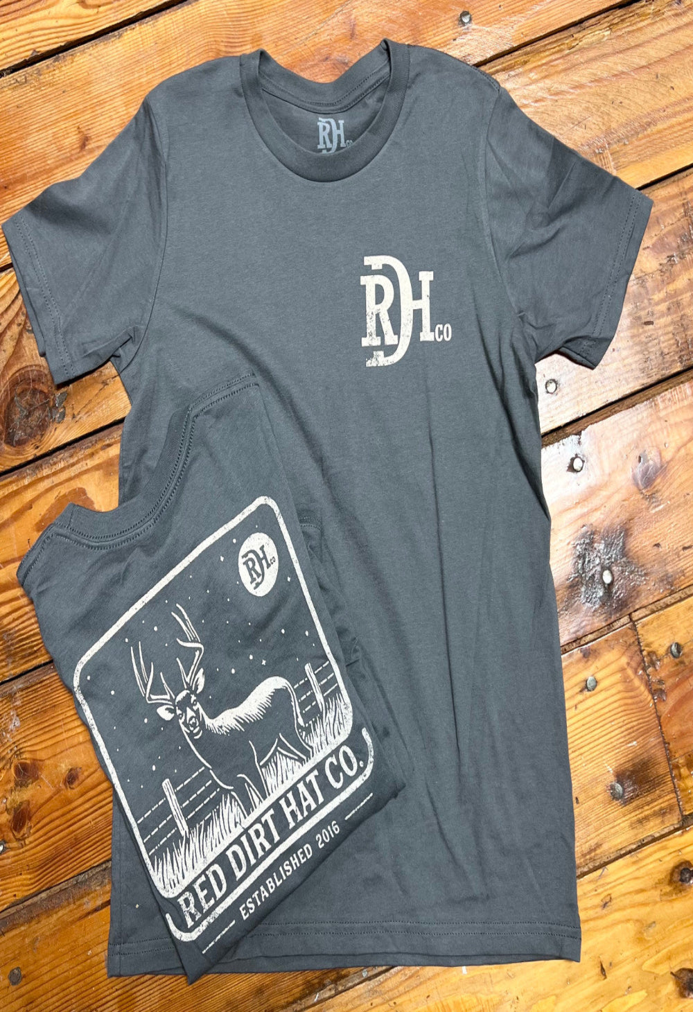 Red Dirt Hat Co. Youth "Big Buck" T-Shirt - Grey