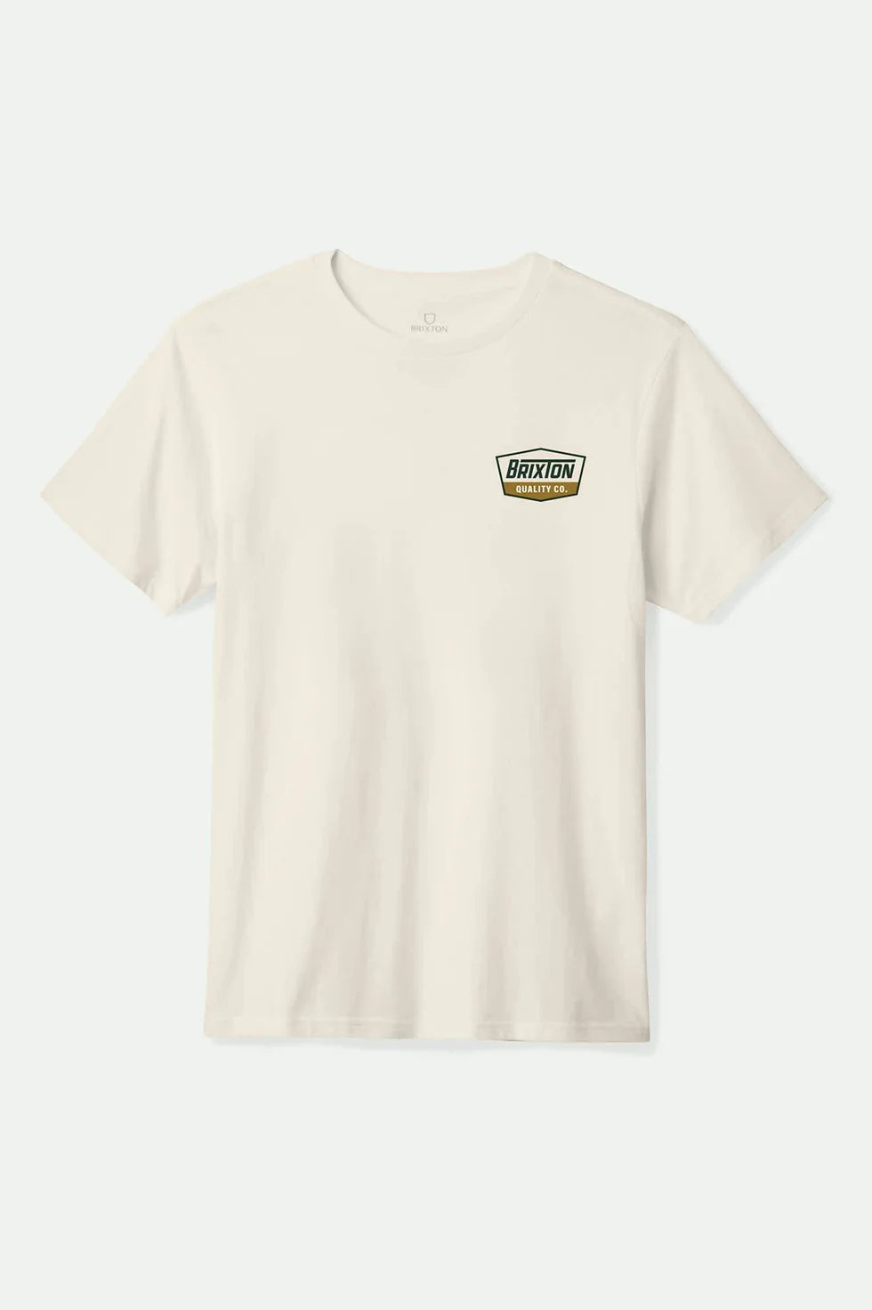 Brixton Men's Regal Standard T-Shirt - Cream/Dark Green/Metal Bronze