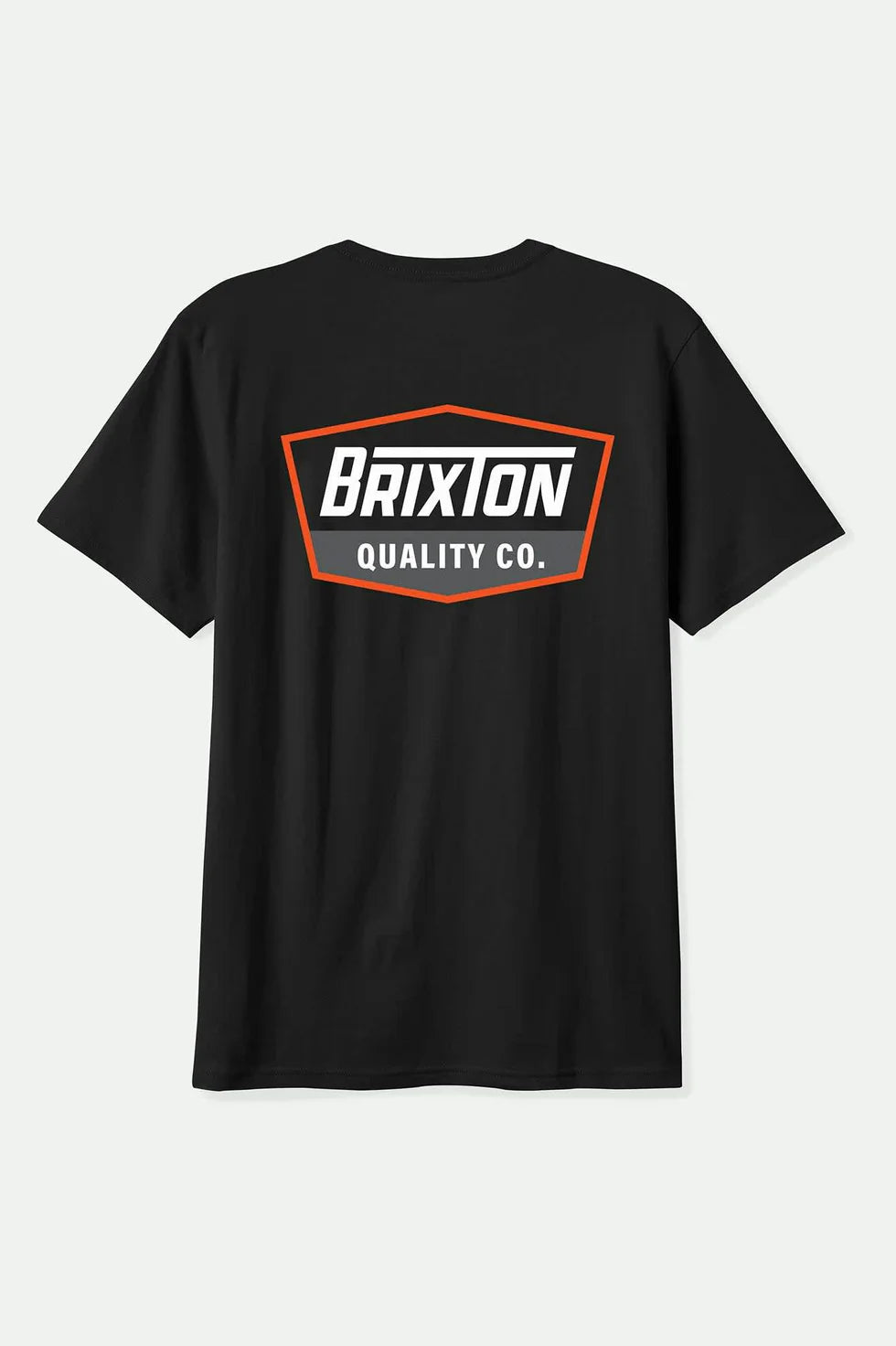 Brixton Regal Standard T-Shirt - Black/Classic Orange/White