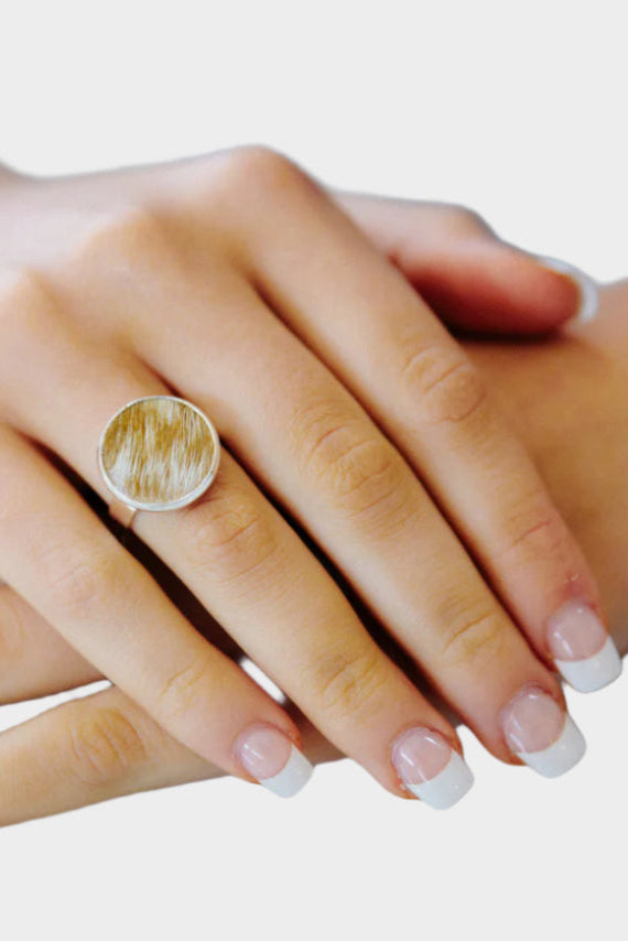 The Design Edge Cowhide Adjustable Ring Surgical Steel – Egypt (Ring01)