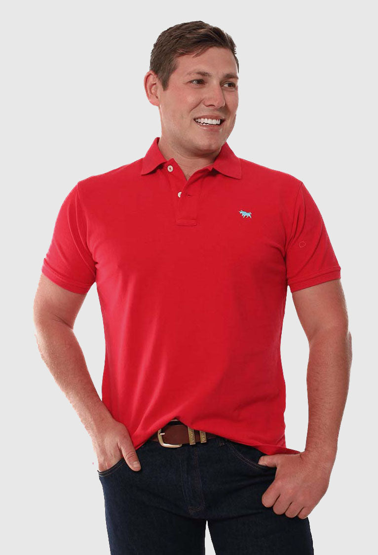 Ringers Western Kimberley Men's Classic Polo Shirt (Red) CLEARANCE