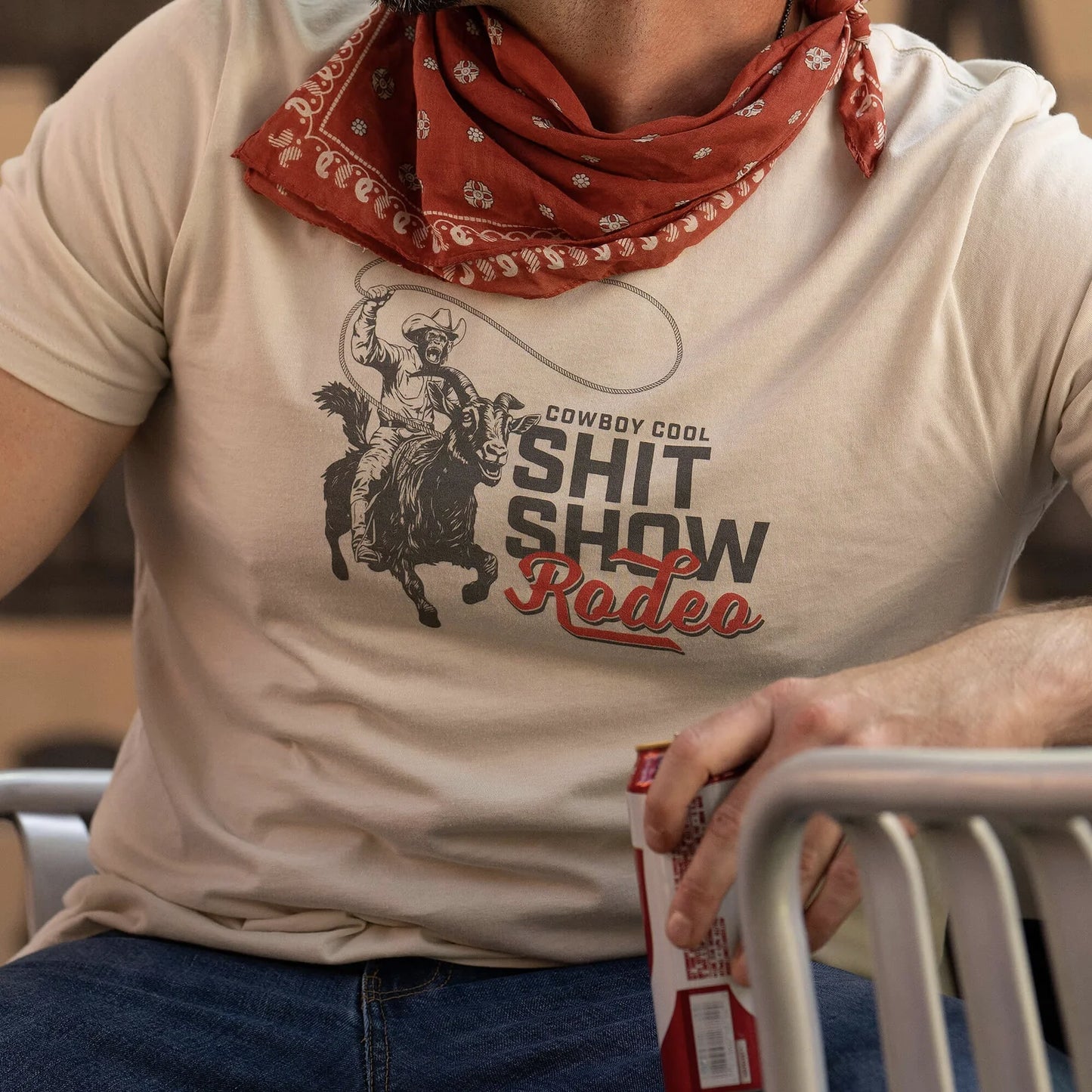 Cowboy Cool Rodeo Mayhem T-Shirt - Walnut