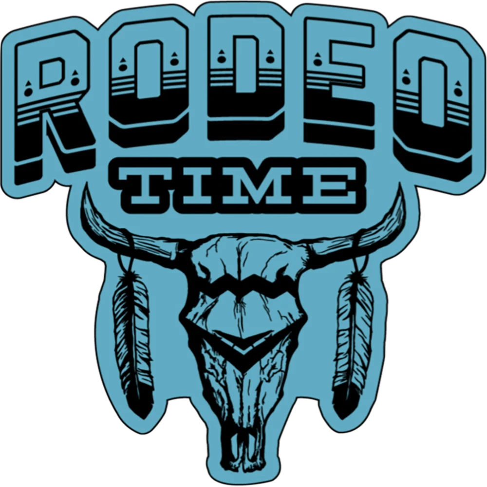 Dale Brisby's Rodeo Time Skull Decal