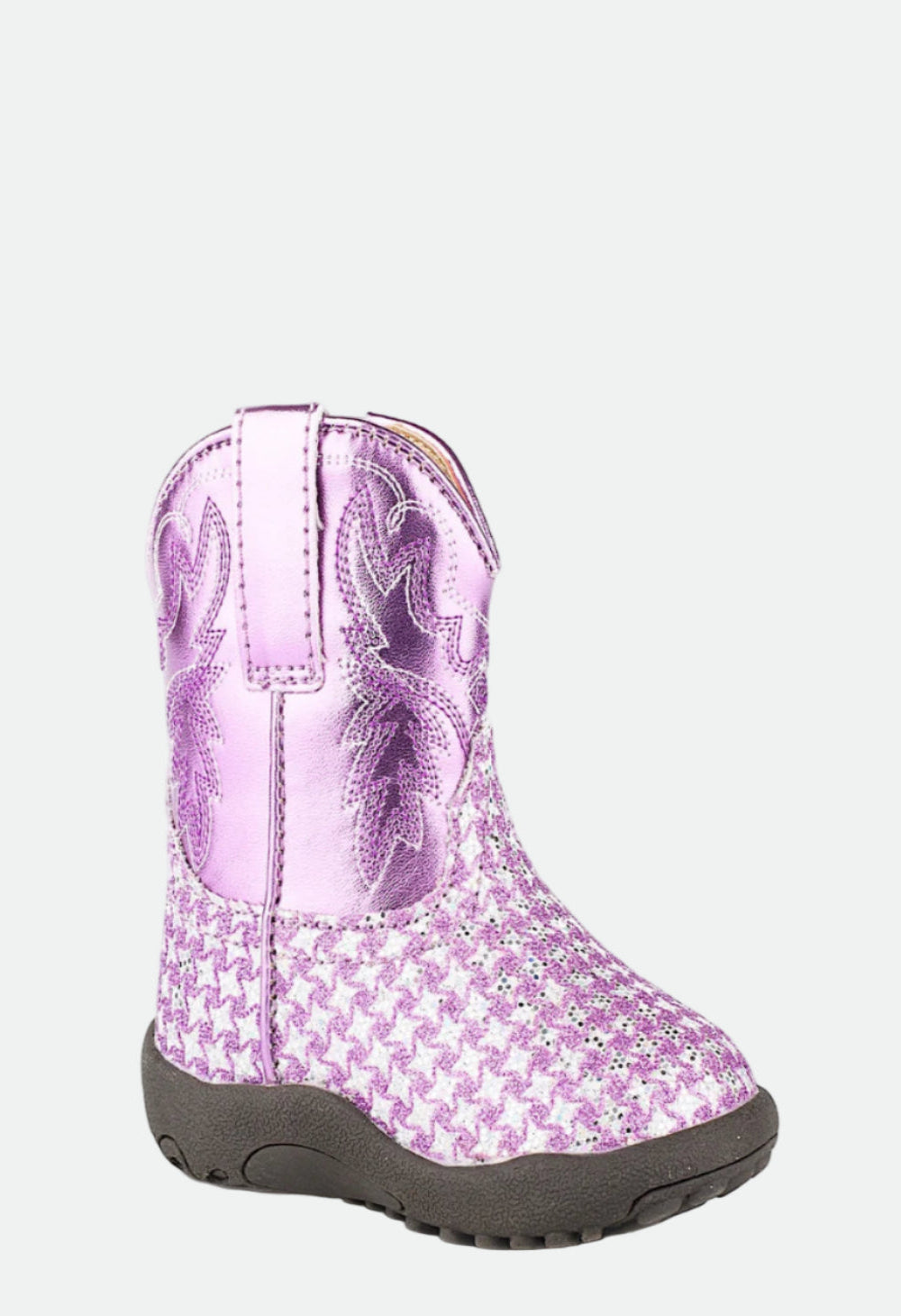 Roper Infant Girls' Cowbabies Glitter Gleam Western Boots - Round Toe - Purple