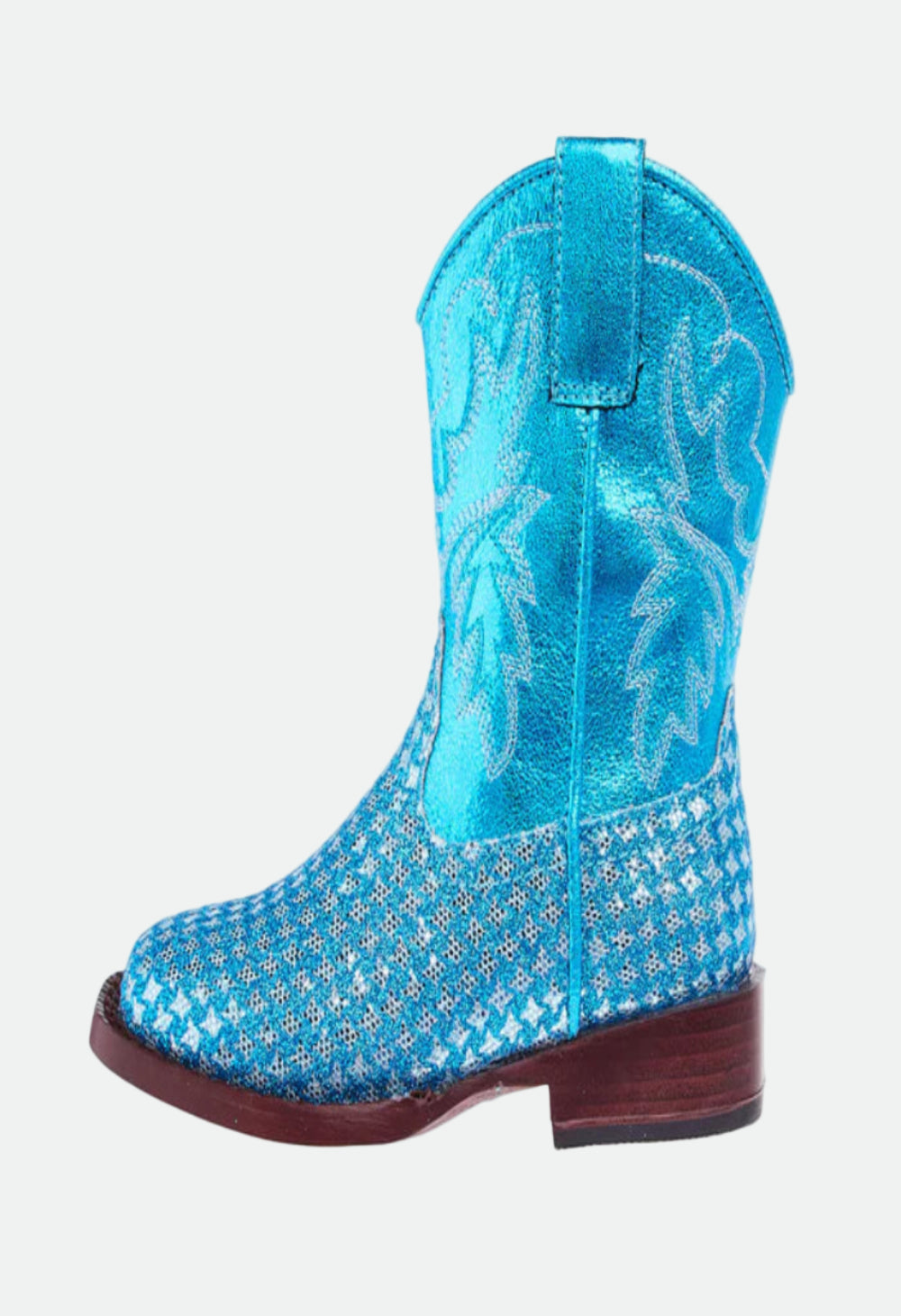 Roper Footwear Toddler Glitter Gleam Checkered Cowgirl Boot