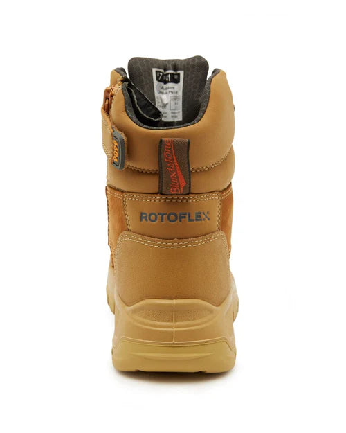 Blundstone Unisex Rotoflex 9099 MAX AquaShield Zip Side Safety Boot - Wheat