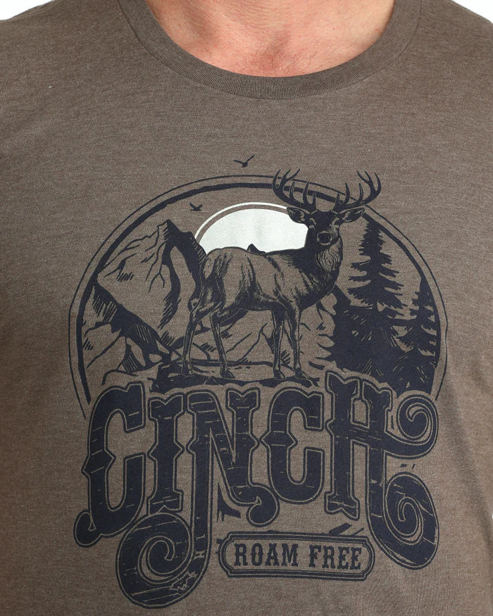 Cinch Men's Graphic Tee - Brown