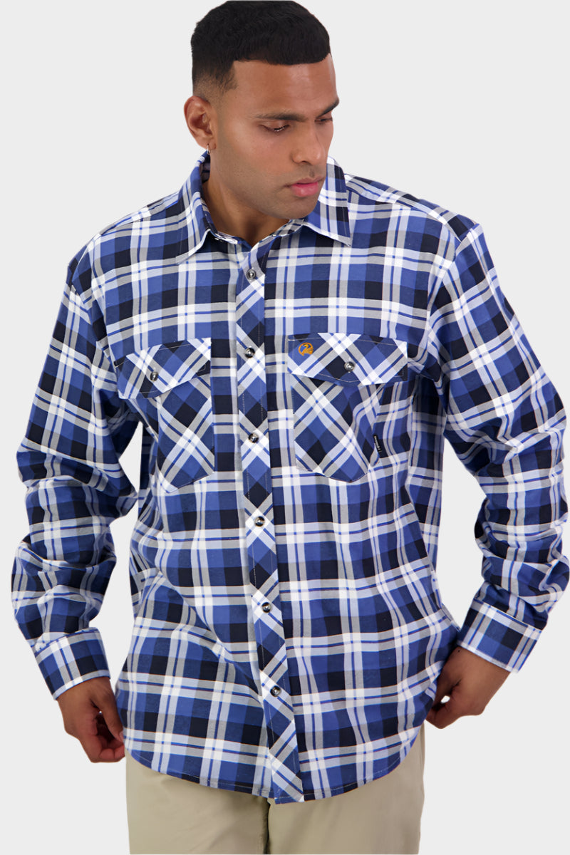 Swanndri Men's Full Button Egmont - Deep Green or Mid Blue