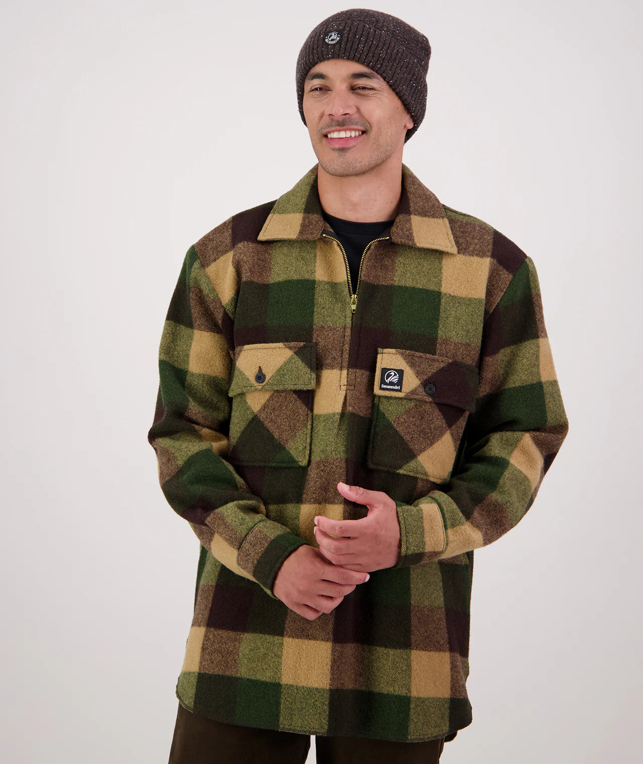 Swanndri Men's Ranger Wool Zip Front Bushshirt