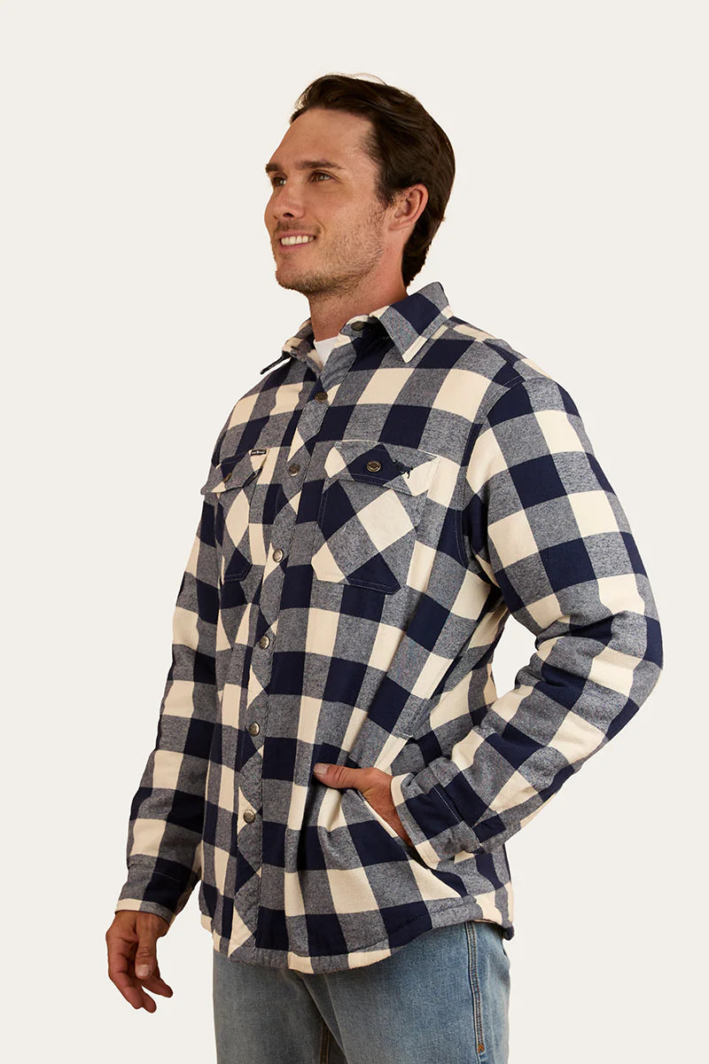 Ringers Western Mens Sawyer Sherpa Flannel - Navy