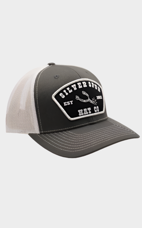 Silver Spur Big Spur Hat- Charcoal White