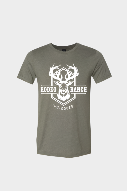 Rodeo Ranch Outdoors Short Sleeve Shirt - Heather Military Green