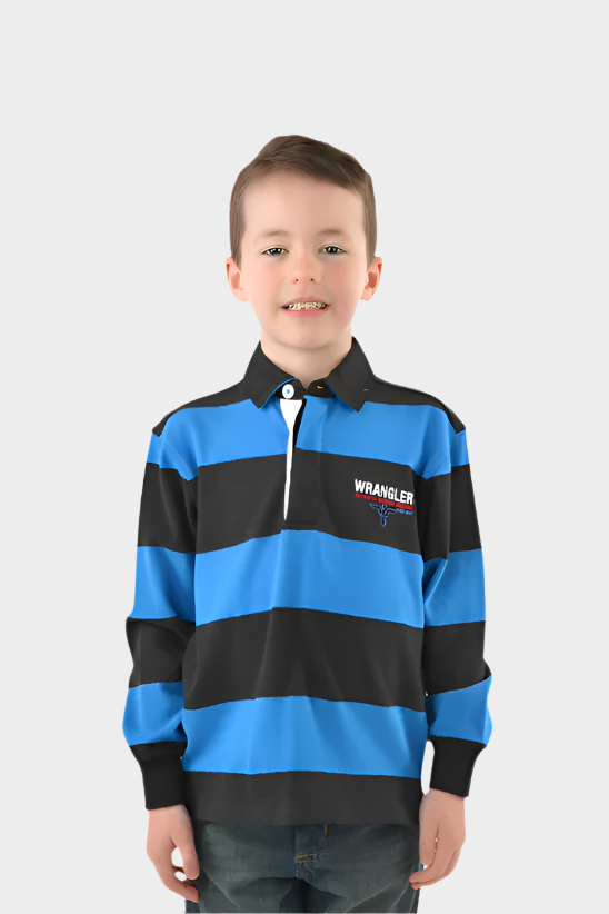 WRANGLER BOYS MICHAEL STRIPE RUGBY