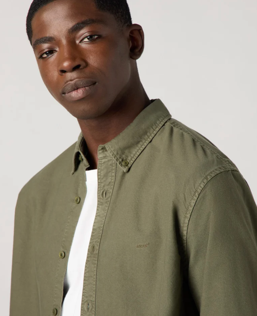 Levi's Men's Authentic Button-Down Shirt - Parks Sage Garment Dye