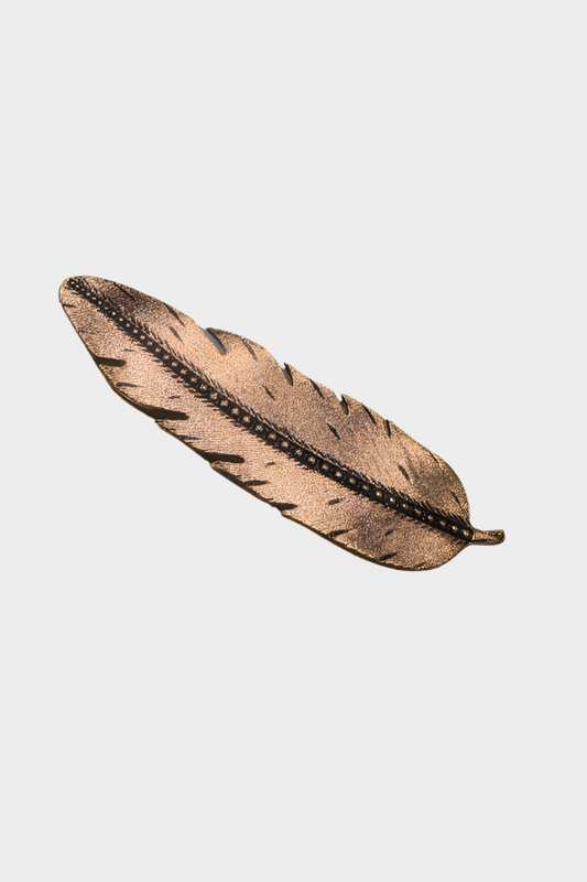 Austin Accent Hat Pin Metal Feather Copper