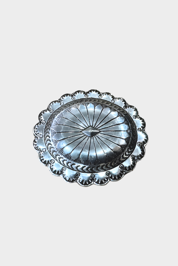 Austin Accent BUCKLE CONCHO OVAL SILVER