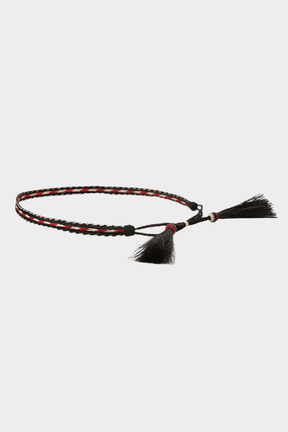 Austin Accent HH HB 5 STRAND W/ DBL TASSEL RED/BLACK