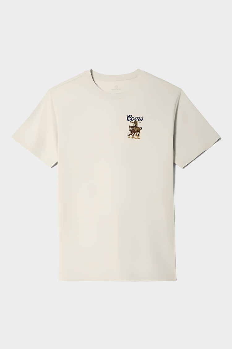 Brixton Mens Coors Bound S/S Standard T-Shirt - Cream
