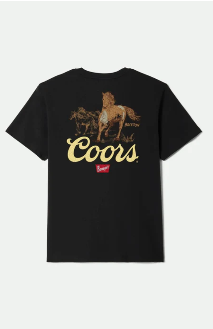 Brixton Mens Coors Roam S/S Standard T-Shirt - Black
