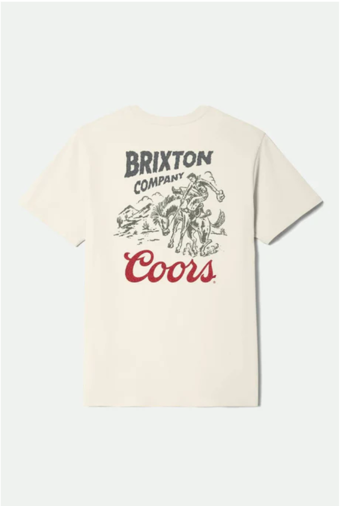 Brixton Mens Coors Canyon S/S Standard T-Shirt - Cream