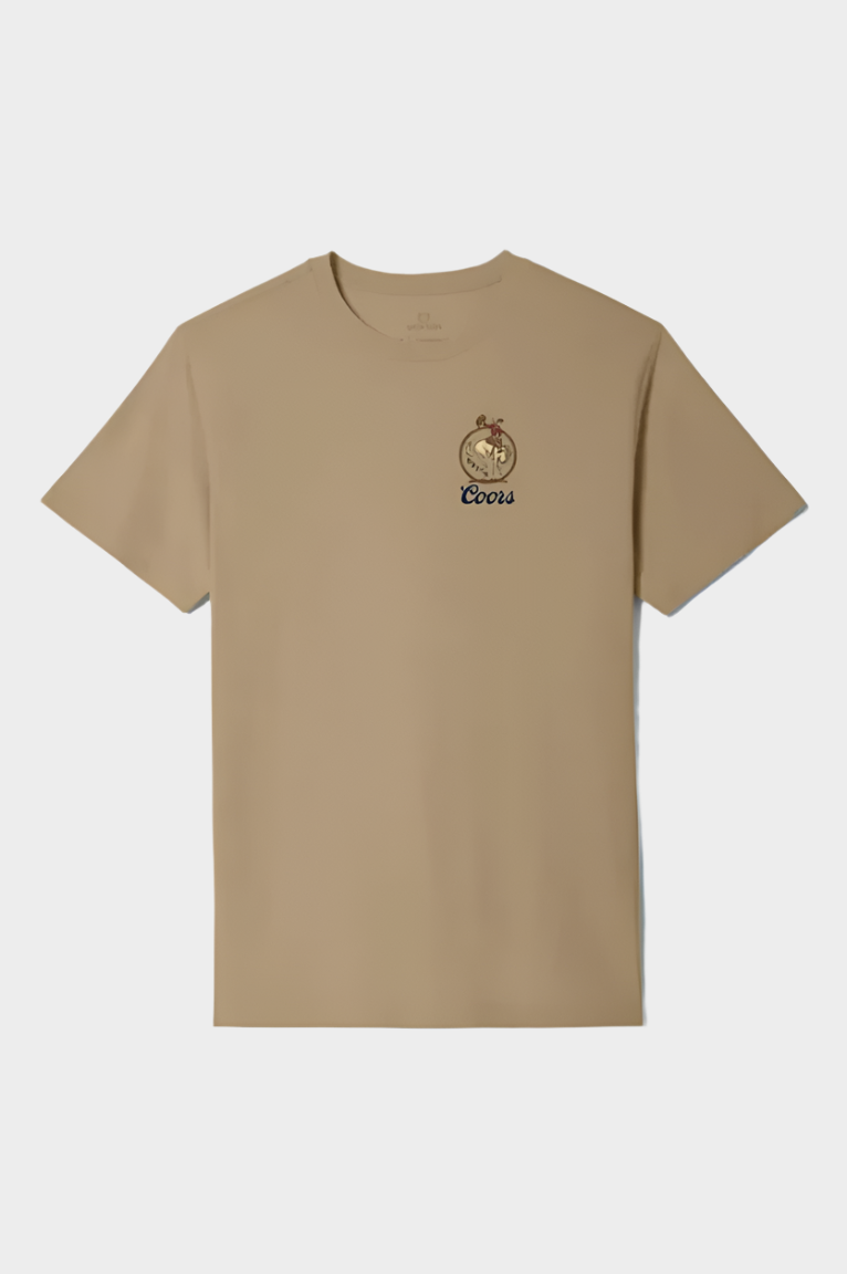 Brixton Mens Coors Omaha S/S Standard T-Shirt - Tan
