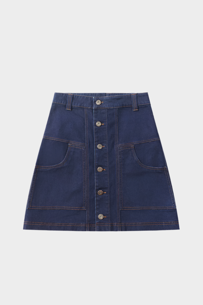 Outback Supply Co - Yarra A-Line Denim Skirt - Denim