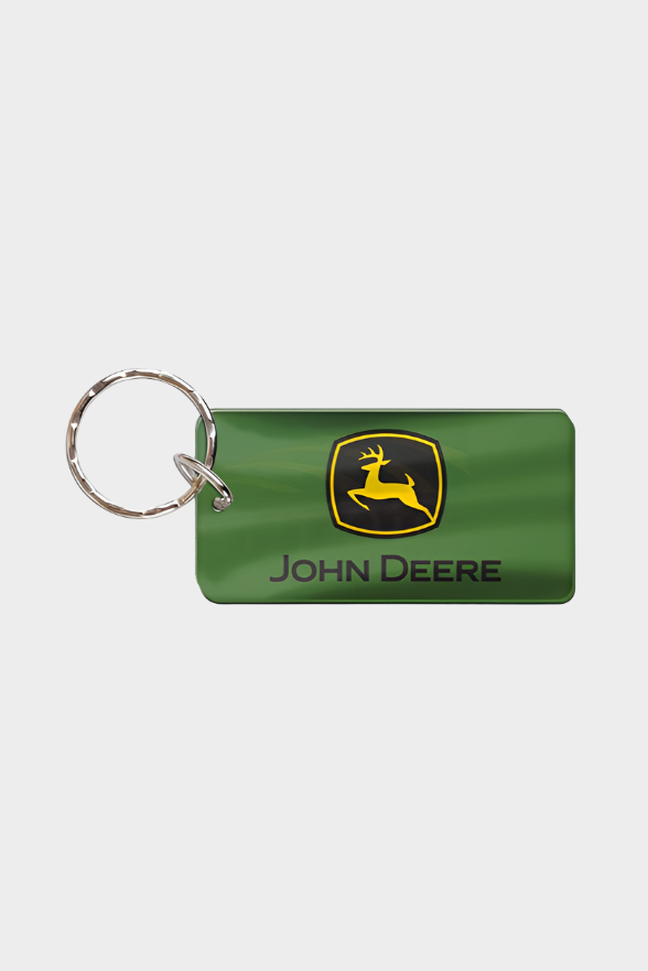 John Deere Premium Acrylic Rectangle Key Ring Trademark