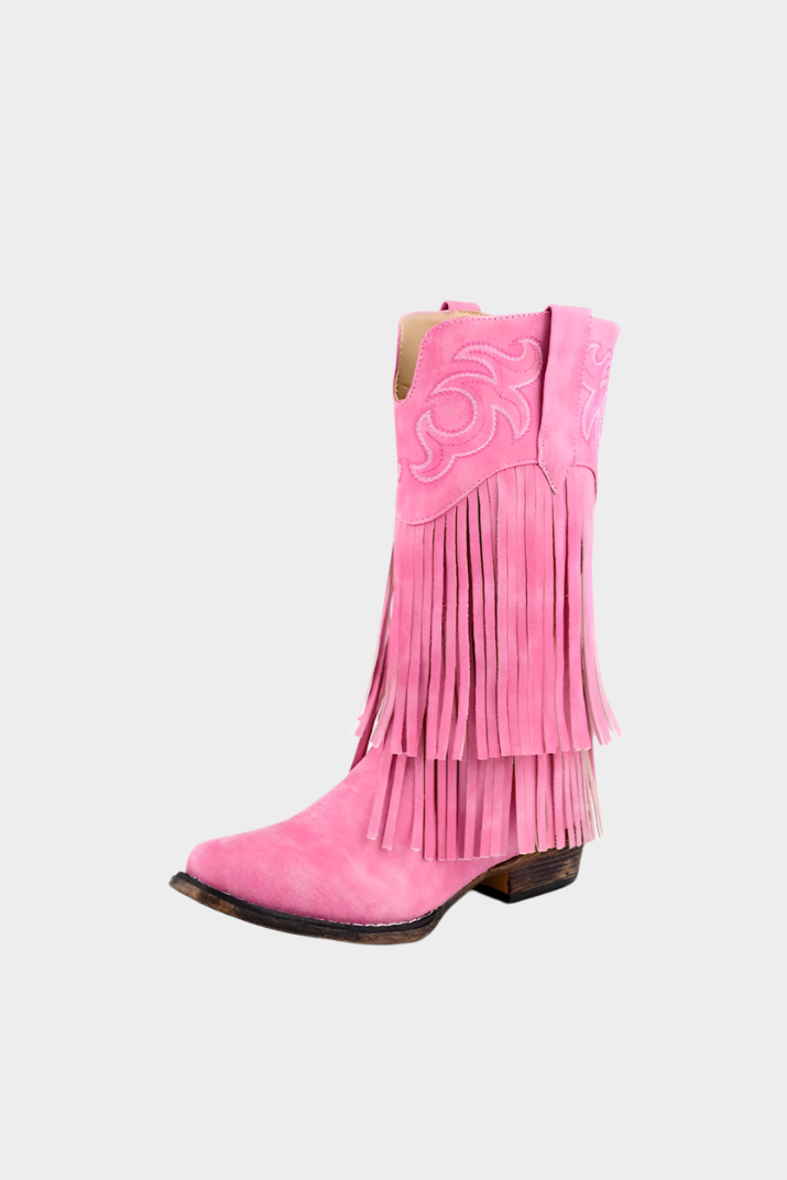 Roper Little Kids Rickrack Western Boot - Pink