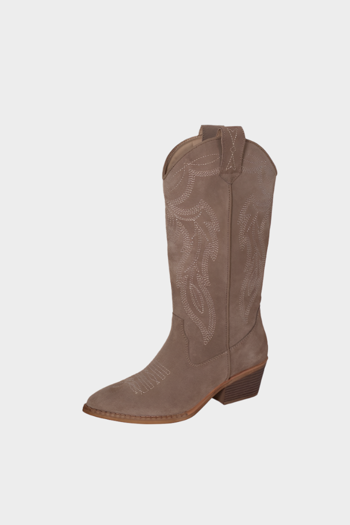 Roper Women's Gracie Western Boot - Tan Suede