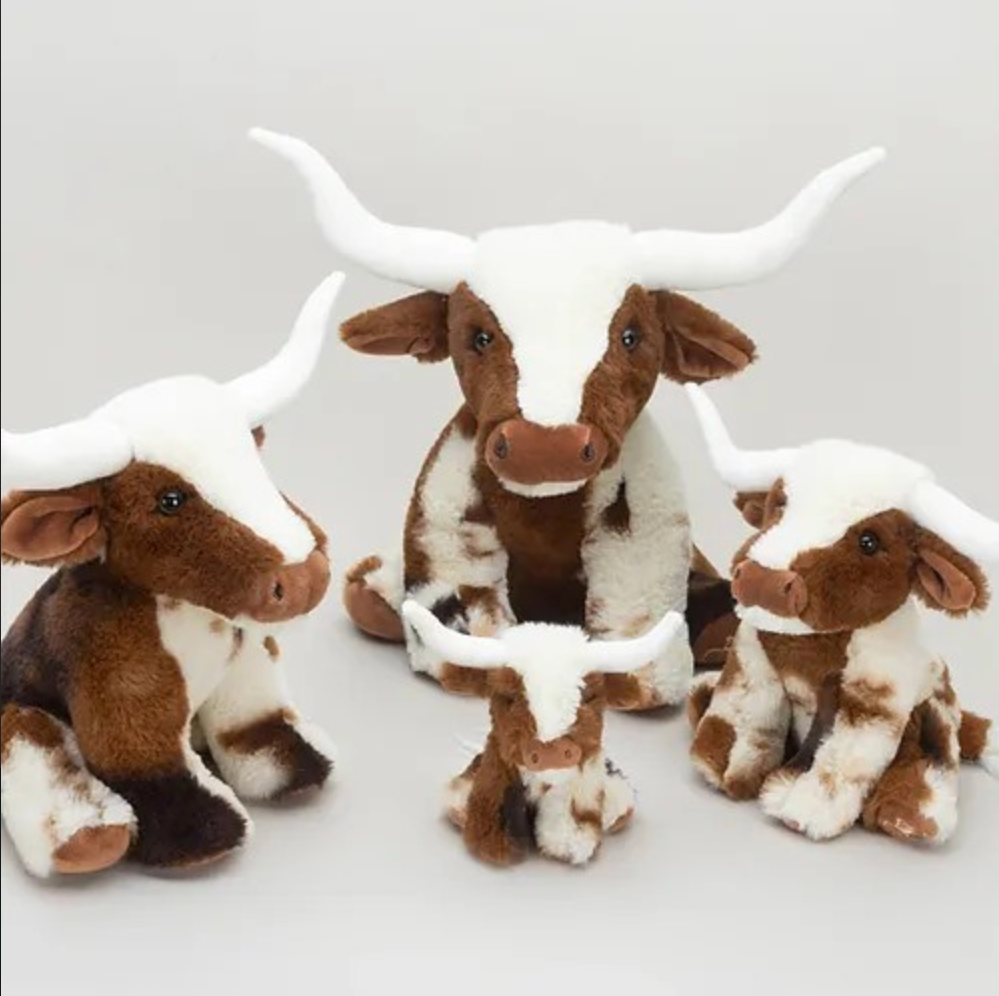 Jomanda Medium Texas Longhorn Brown Cream Highland Cow (23cm)
