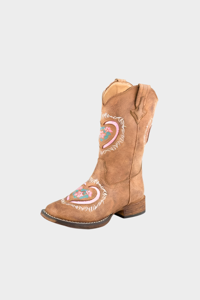 Roper Toddler Lydia Heartful Boot - Brown