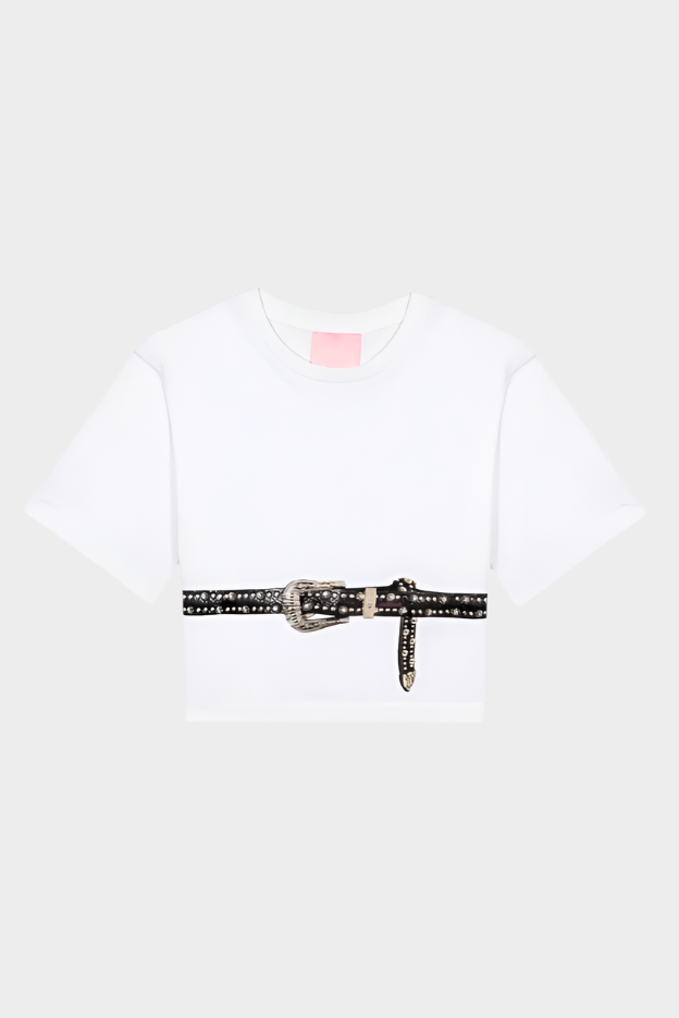 Little Lucille Belt Crop T Shirt