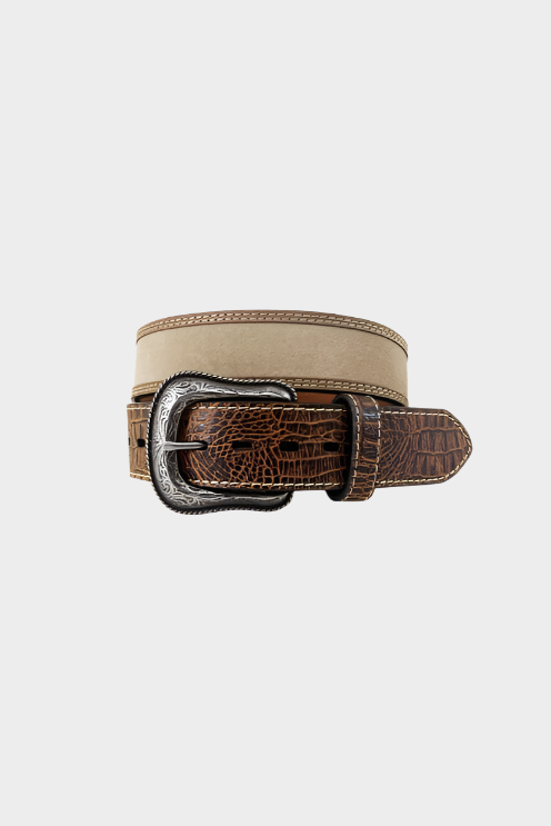 Roper Men's Belt (Cognac/Beige)